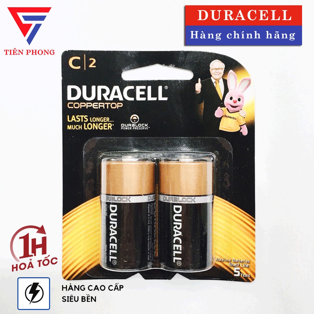 Pin Trung C Alkaline chính hãng Duracell - Pin LR14 cao cấp