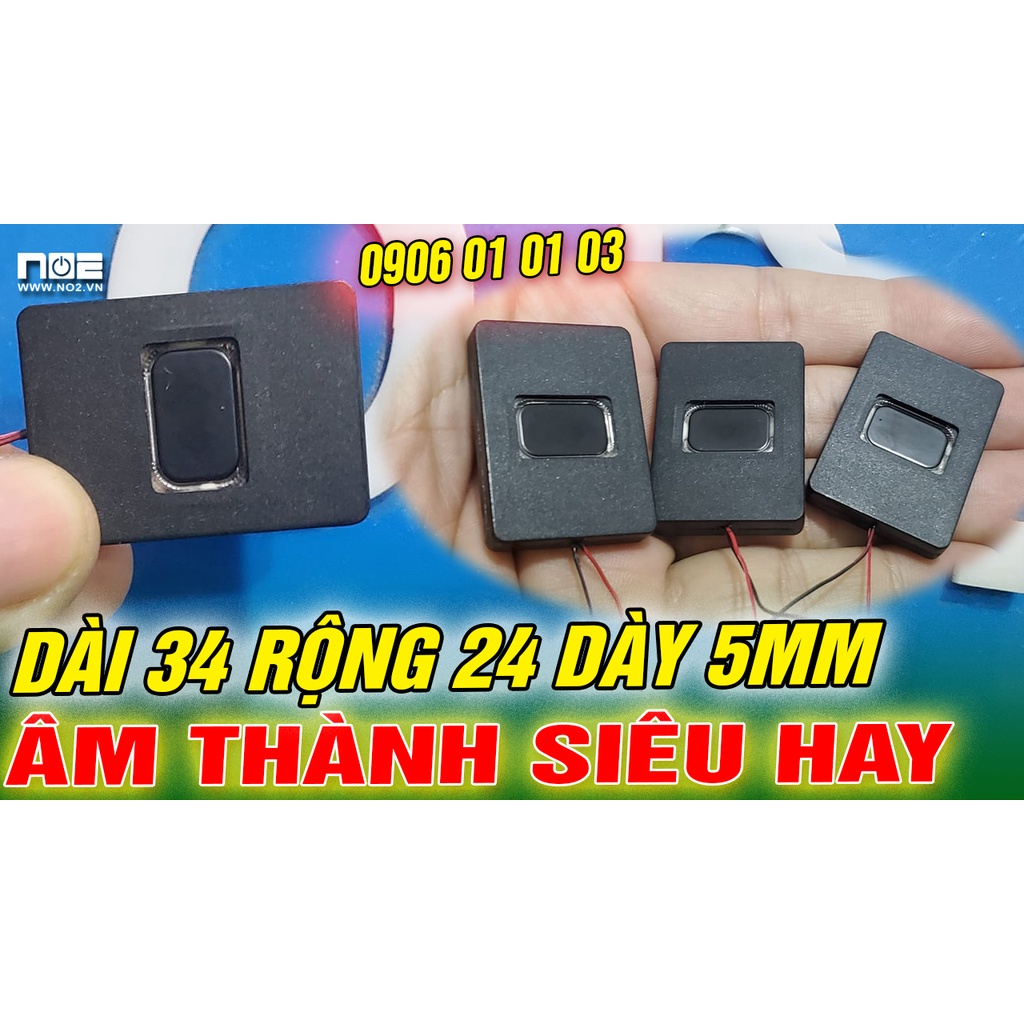 Loa độ laptop N39, Loa độ điện tử hình chữ nhật DÀI 34 RỘNG 24 DÀY 5MM, ÂM THANH SIÊU HAY 8 ôm 2w