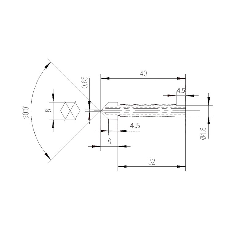 Đầu phun E3D 1.75mm siêu dài 40mm