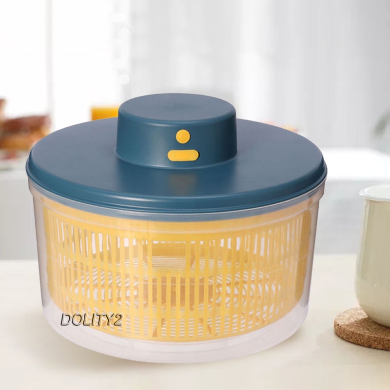Máy Quay Salad Điện Tử Cỡ Lớn Làm Khô Trái Cây Khô Nhanh Trong Suốt Đa Năng Có Thể Sạc Lại Cho Nhà Bếp