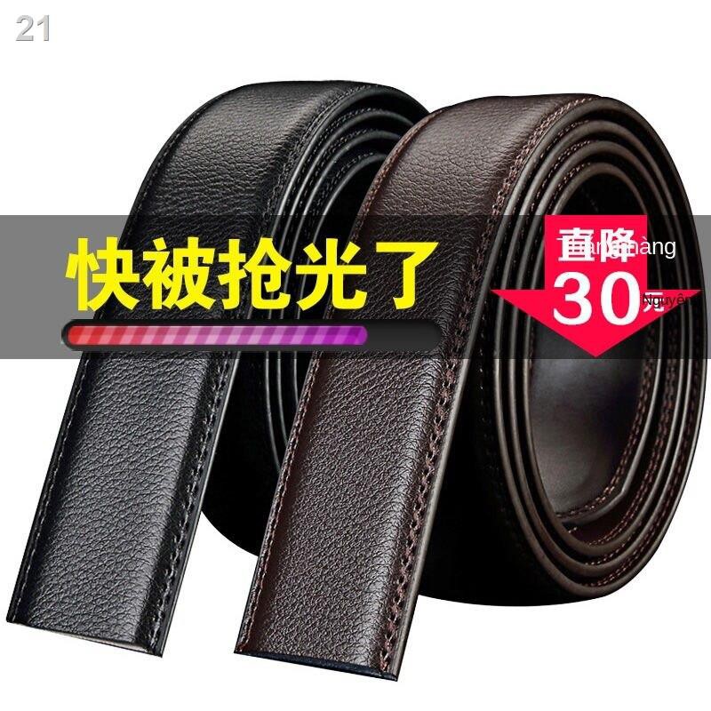 Thắt lưng nam da thật không đầu khóa tự động bò học sinh phong cách Hàn Quốc