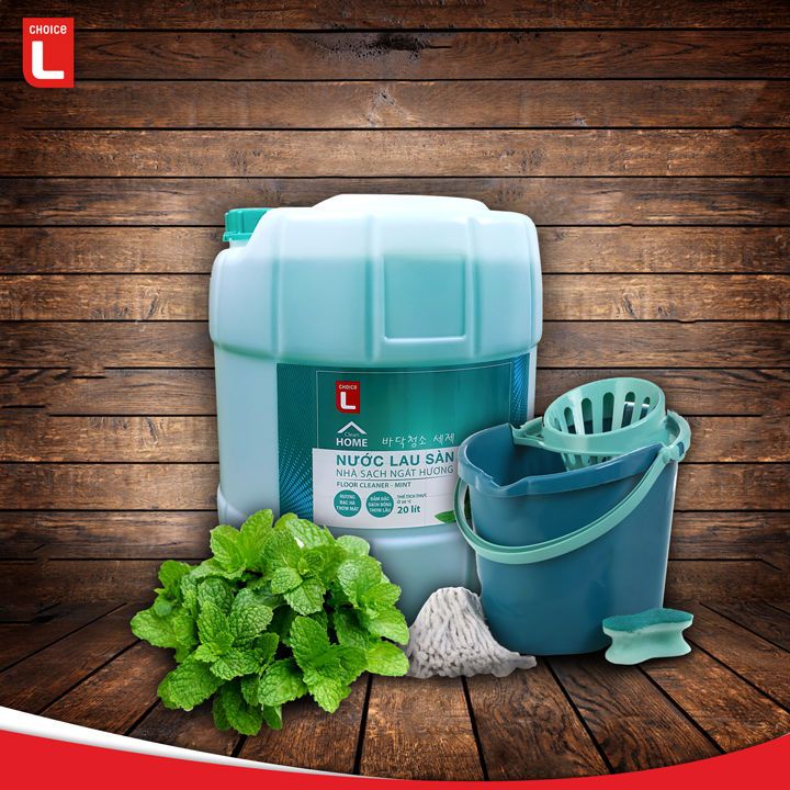 Nước Lau Sàn Choice L Hương Bạc Hà 20L tiết kiệm - chĩnh hãng