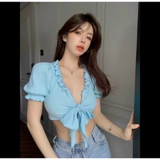 Áo kiểu croptop mùa hè bèo cột a3