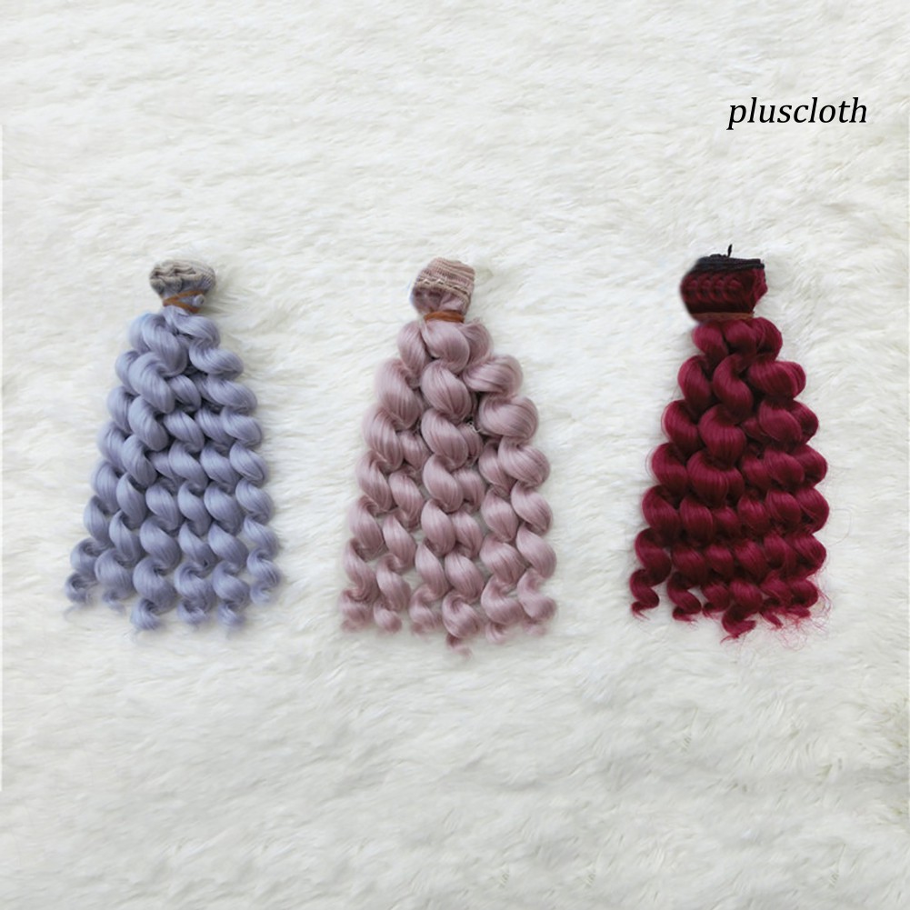 Tóc Giả Xoăn Dài Thời Trang Cho Búp Bê 20cm