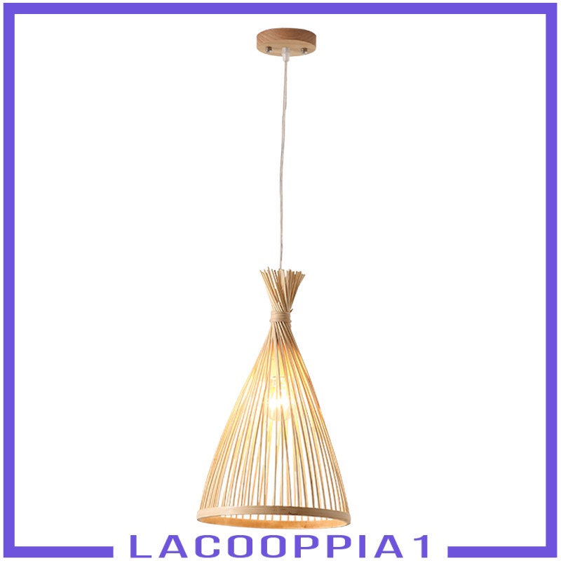 [LACOOPPIA1] Bamboo Ceiling Pendant Light Hanging Lamp Teahouse Hotel Lighting