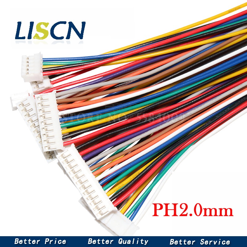 10 Đầu Nối Dây Điện 1.0 1.25 1.5 2.0 2.54 SH/JST/ZH/PH/XH 1.0MM 1.25MM 1.5MM 2.0MM 2.54MM Kèm Dây Điện 2/3/4/5/6/7/8/10Pin