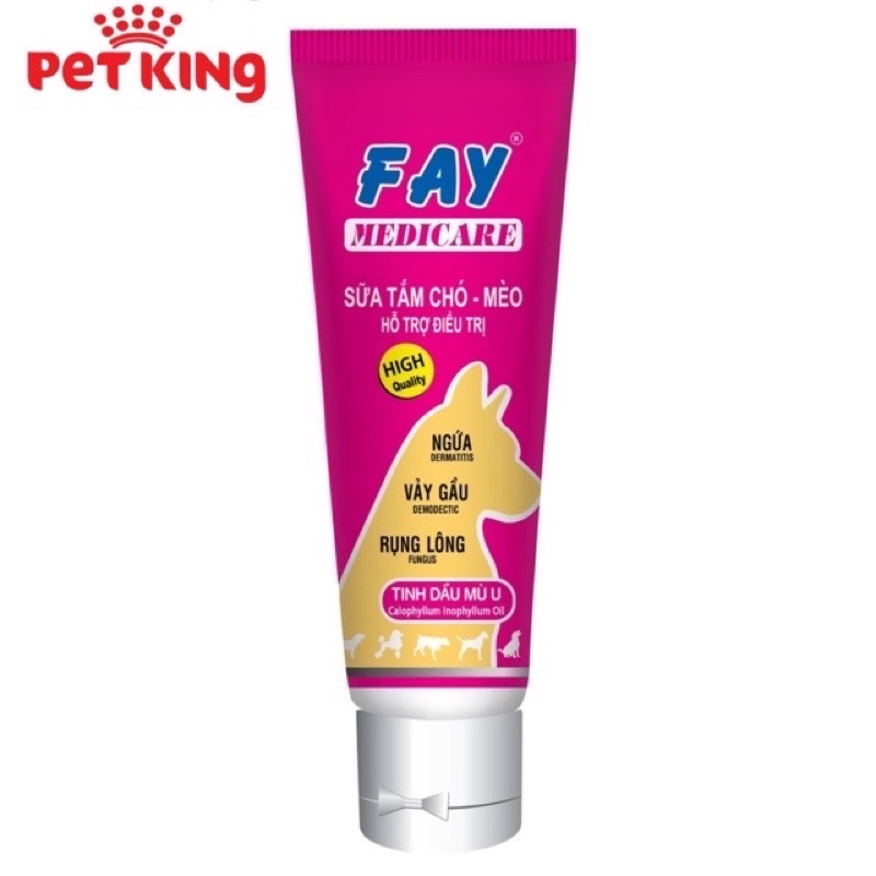 [CAO CẤP ]Sữa Tắm MICONA 200ml và FAY Medicare 300ml Đặc Trị Nấm da, Viêm Da, Rụng lông... cho Chó Mèo
