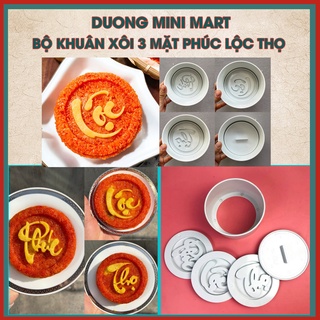 Khuân xôi phúc lộc thọ set khuân dúc xôi chữ nổi chất liệu chịu nhiệt