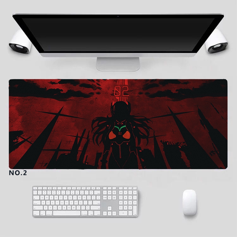 Miếng Lót Chuột Máy Tính Cỡ Lớn 90x40 In Hình Anime Evangelion Độc Đáo