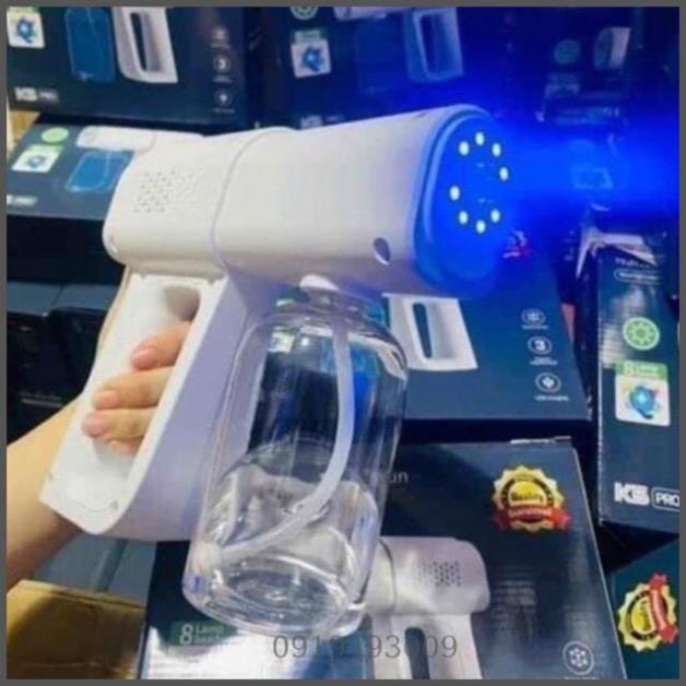 Máy xịt khuẩn K5 PRO 8 tia, Máy khử khuẩn nano phun cồn diệt khuẩn, tiết kiệm an toàn , SALE LỚN
