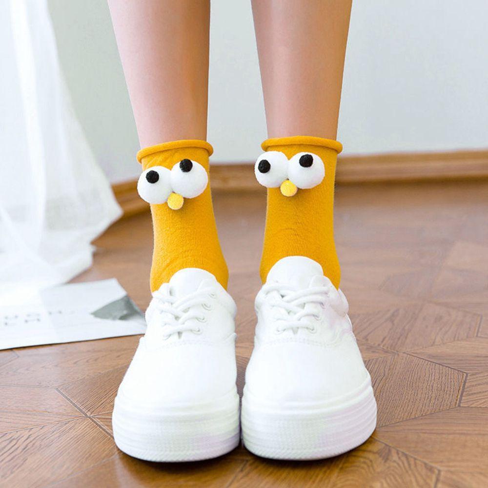 Vớ Cotton Mềm Màu Trơn Cổ Vừa 26Eddie Phong Cách Harajuku Thoải Mái Cho Nữ
