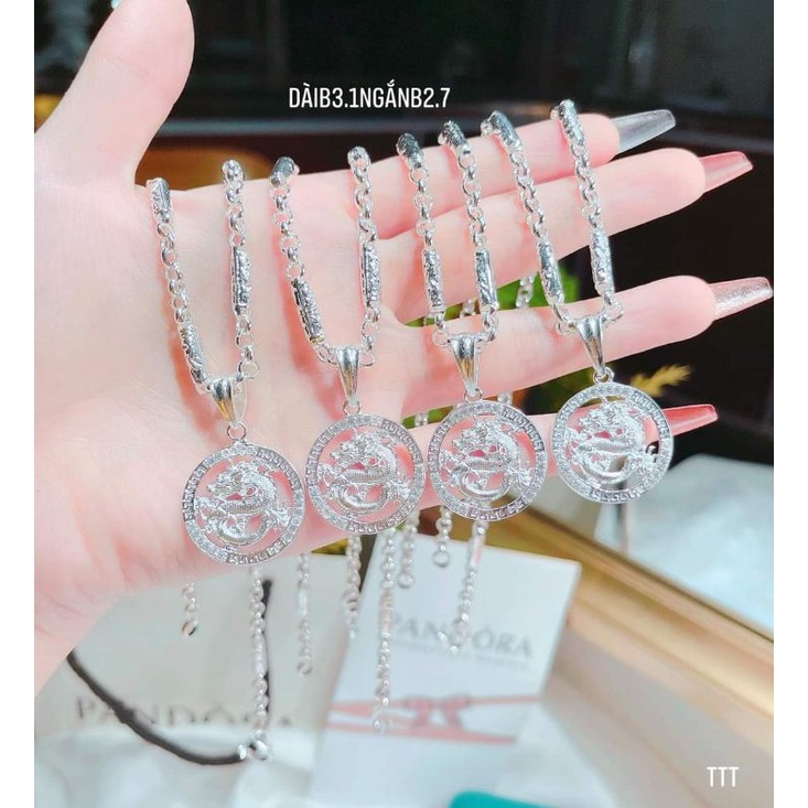 Mặt dây chuyền hình rồng bạc ta