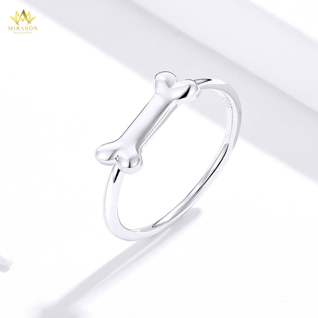 Nhẫn Bạc Unisex MIRASON Khúc Xương Basic Tròn Trơn Cá Tính MNH010 - Nhẫn Unisex Bạc 925 Cao Cấp