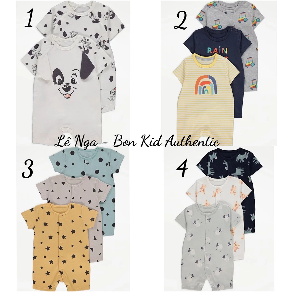 [FORM THƯỜNG] Set 2 hoặc 3 romper GEOGRE_UK chính hãng size 3-6m đến 18-24m