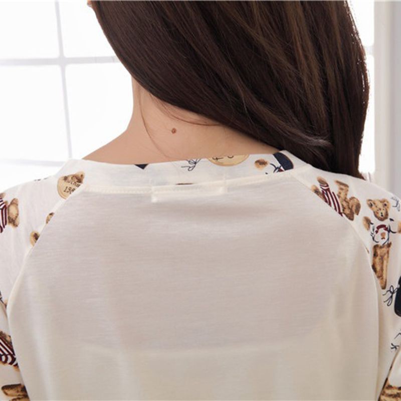 winners Women Sweet Cartoon Print Long Sleeves Pajama Sets Loose Sleepwear | BigBuy360 - bigbuy360.vn