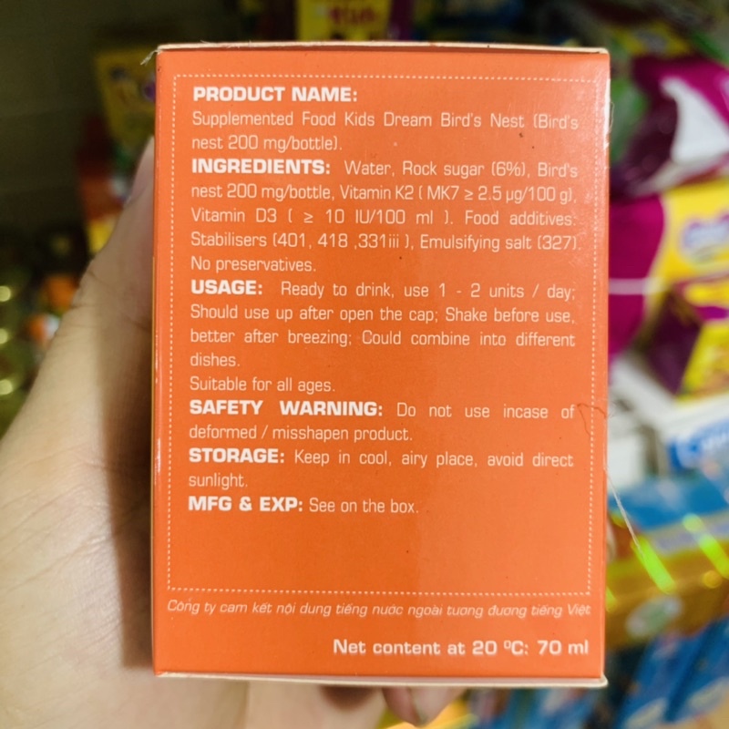 Nước yến Song Yến Kids Dream 70ml