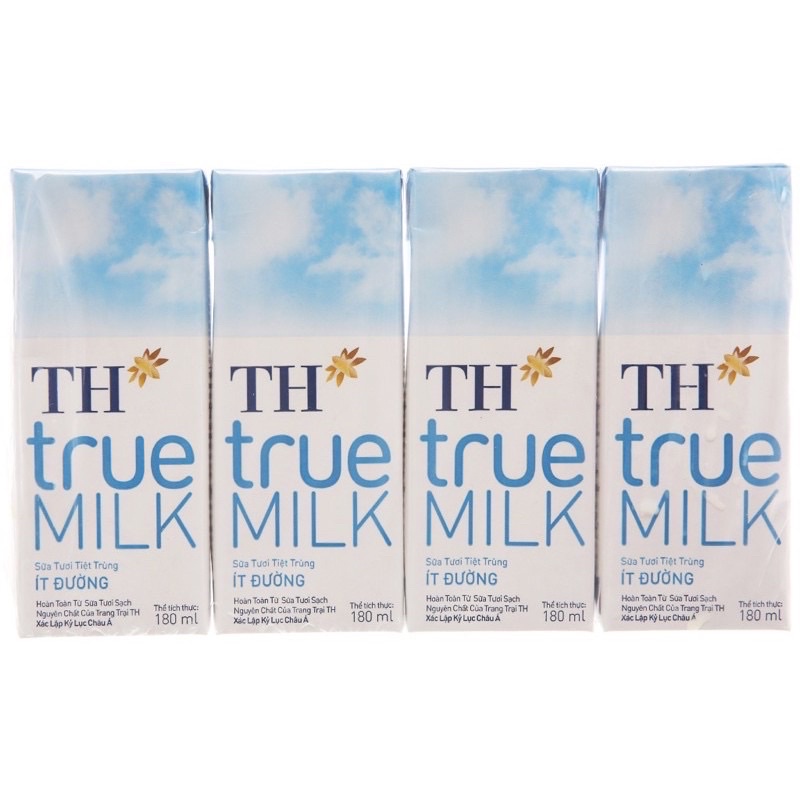 Lốc 4 hộp Sữa TH True Milk 180ml