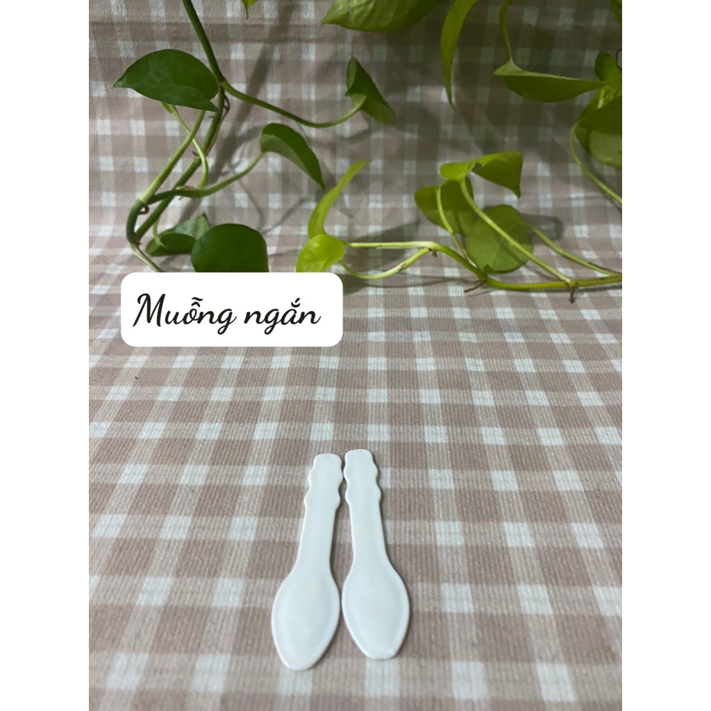 Muỗng nhựa múc kem - Muỗng trộn mask - Muỗng mỹ phẩm