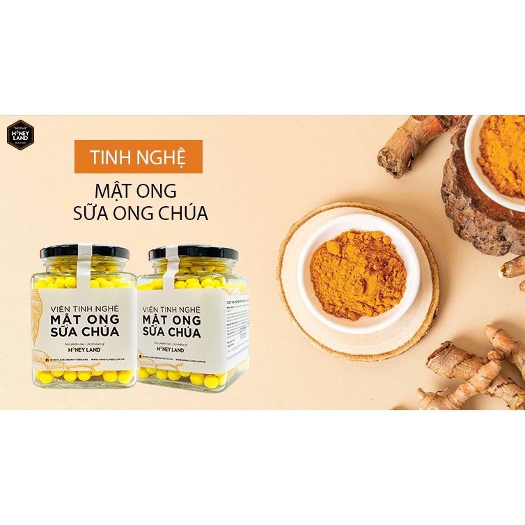 Bộ 2 hộp Viên tinh nghệ mật ong sữa chúa Honeyland 250g