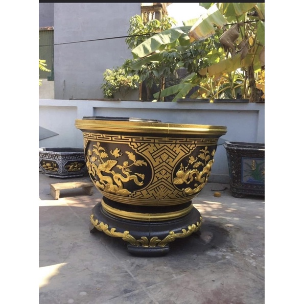 Bộ khuôn tròn 90 Tùng - Mai chân quỳ: khuôn đúc chậu cảnh nhựa ABS