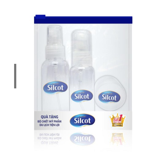 BỘ CHIẾT MỸ PHẨM SILCOT 3 MÓN