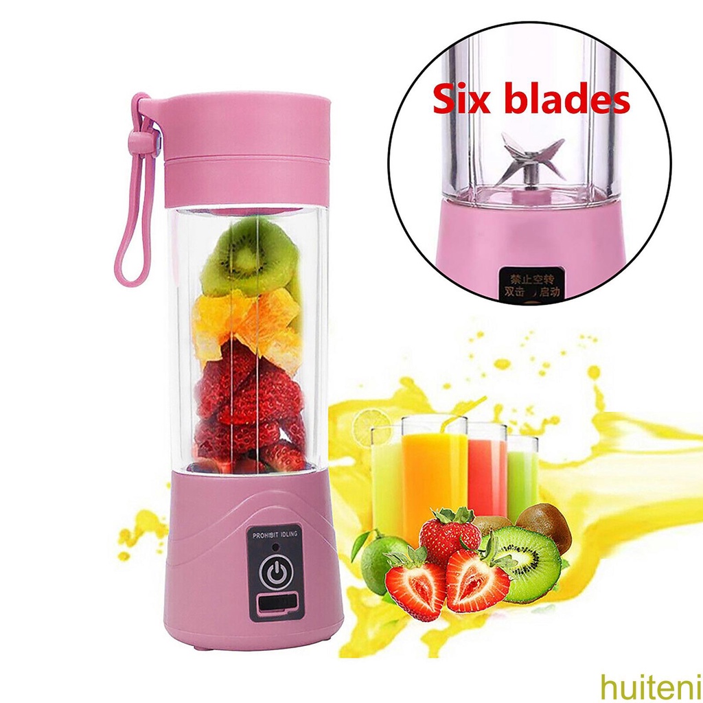 [huite]380ml Portable USB Electric Fruit Juicer Smoothie Maker Shaker Bottle