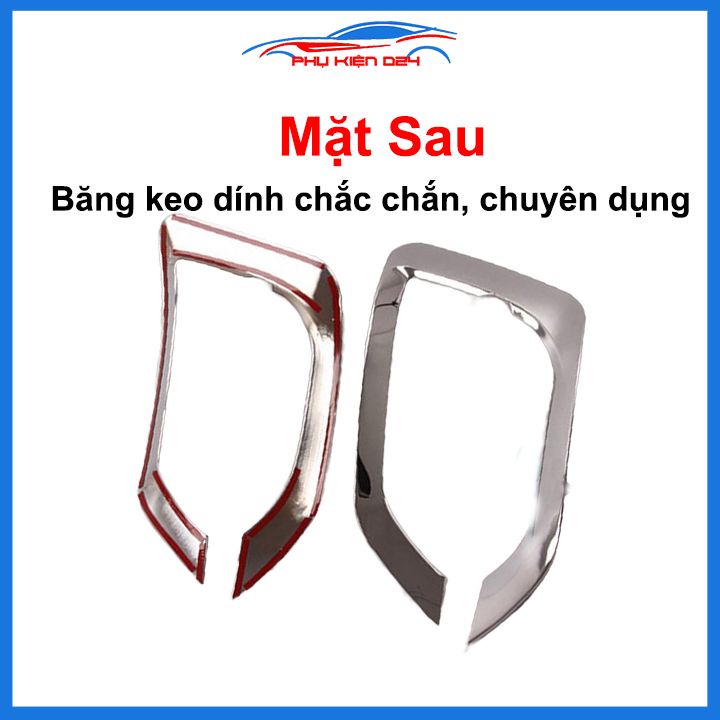 Ốp viền đèn gầm trước Tucson 2016-2017-2018, 2019-2020-2021 mạ Crom chống trầy trang trí làm đẹp xe