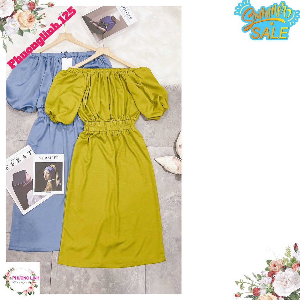 VÁY NGANG VAI CHUN EO TAY BỒNG | BigBuy360 - bigbuy360.vn