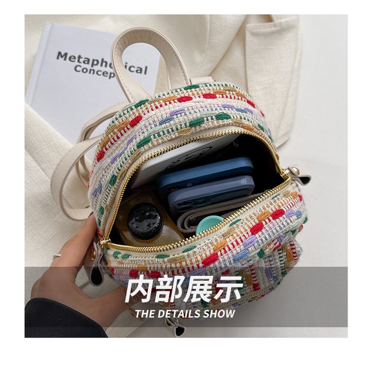 Ba lô JASMIN NOIR bằng vải canvas thiết kế đơn giản thời trang cho nữ