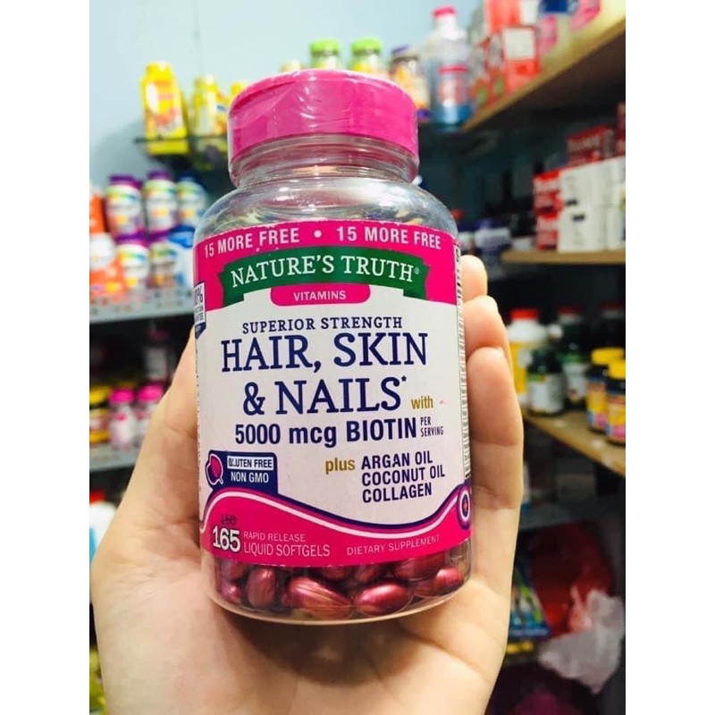 Hair Skin & Nails 5000mcg biotin Nature's Truth 165v