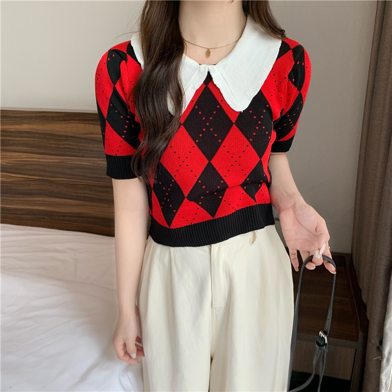 Áo Thun POLO Dệt Kim Ngắn Tay Thời Trang