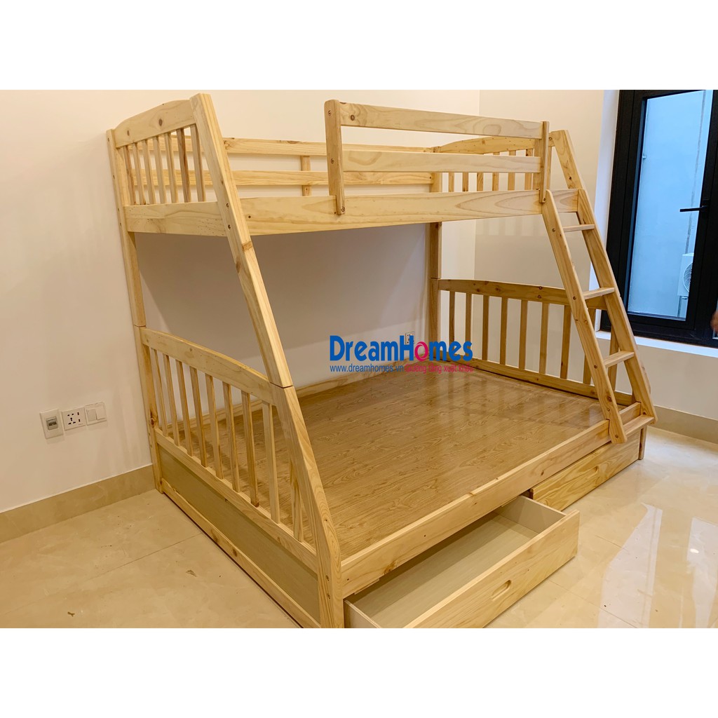 Giường Tầng xuất khẩu GT 230 Xuất Khẩu - Màu Tự Nhiên