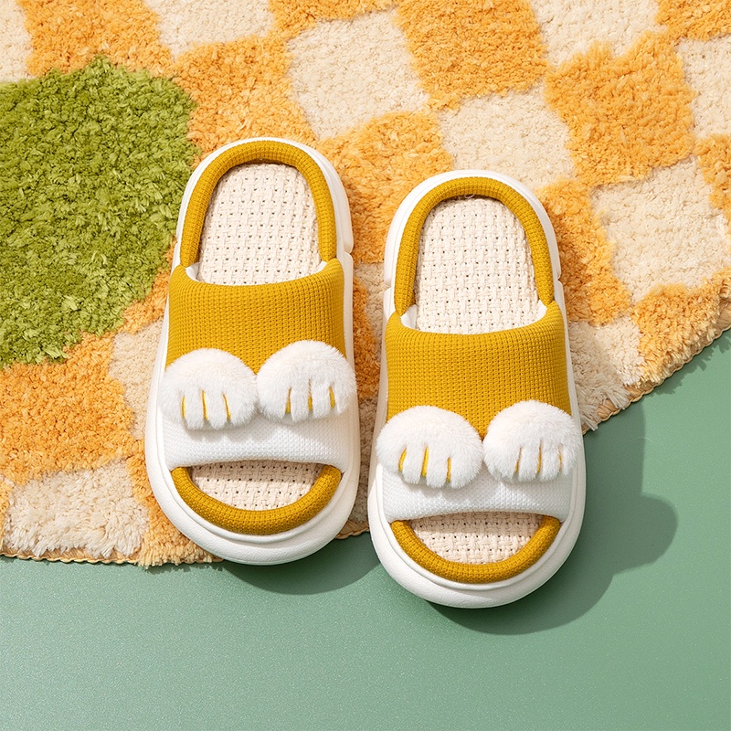 Dép đi trong nhà Cheerful Mario bằng cotton linen chống trượt thiết kế 2022 mới cho trẻ nhỏ