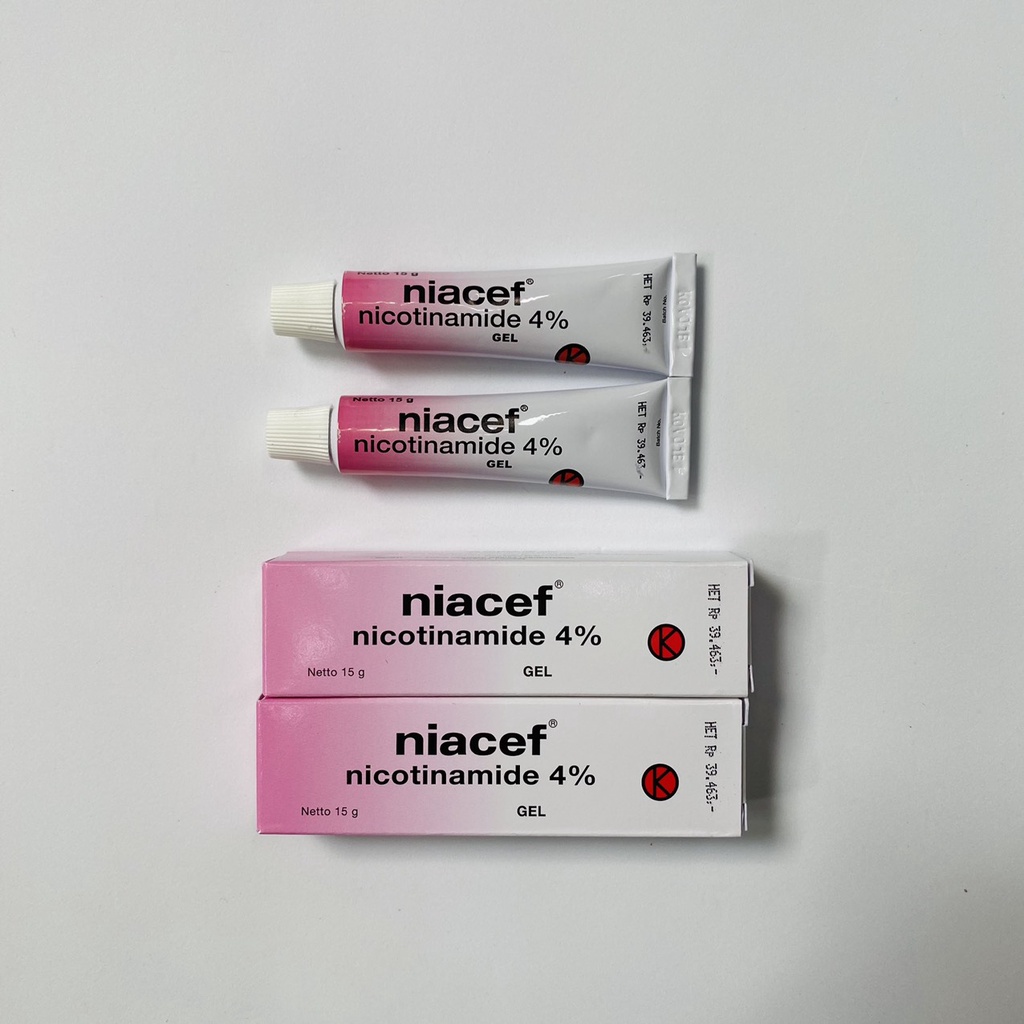 Niacef gel (15g) kem dưỡng trắng sáng da, niacinamide 4% thu hồi lỗ chân lông, kiềm dầu, cấp ẩm, phục hồi