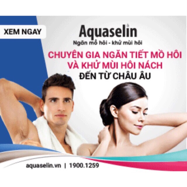 Lăn khử mùi nách AQUASELIN lọ 50 ml - hàng nhập khẩu chính hãng