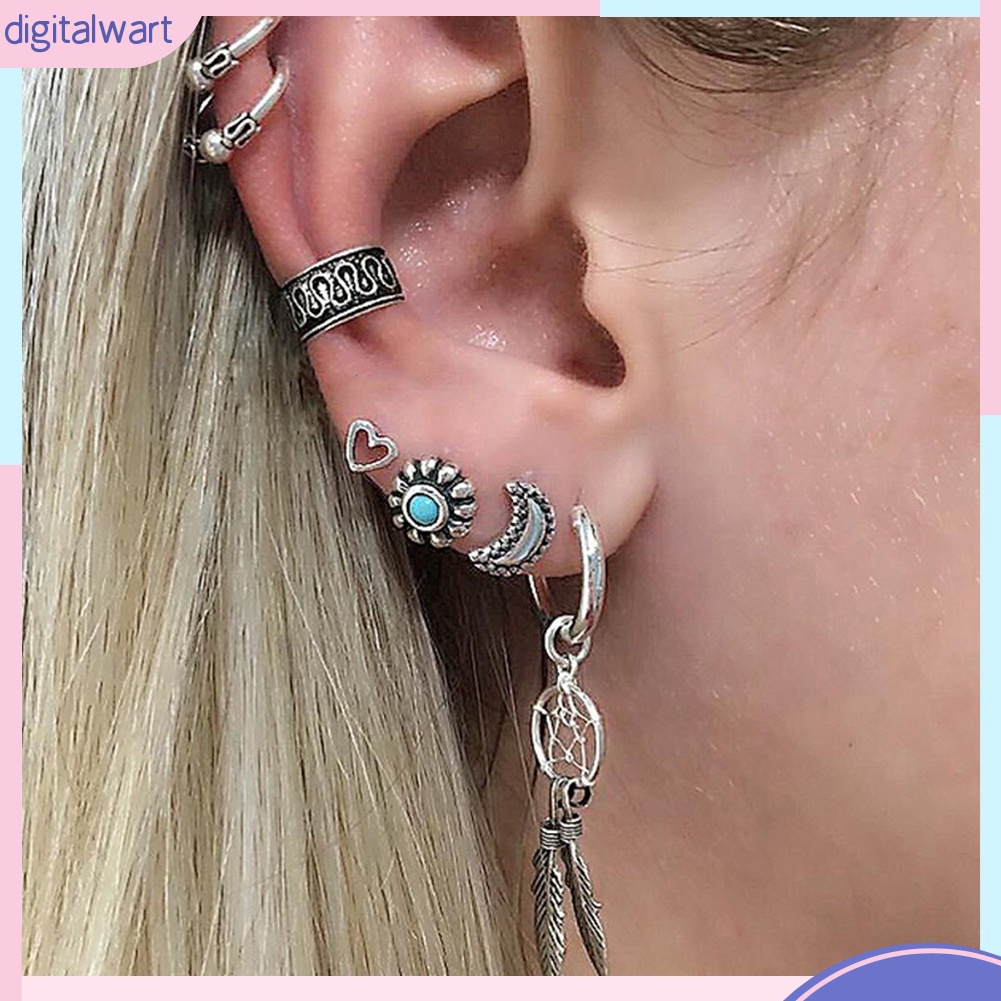 Bộ 7 khuyên tai nữ phong cách cổ điển đáng yêu