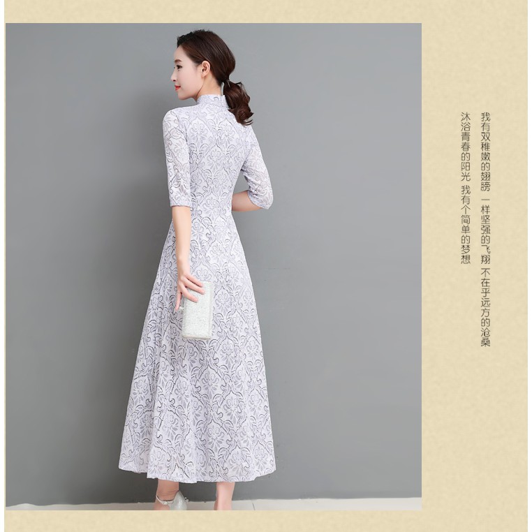 HÀNG NHẬP - ÁO DÀI CÁCH TÂN REN HOA SIÊU SANG - SX09 | BigBuy360 - bigbuy360.vn