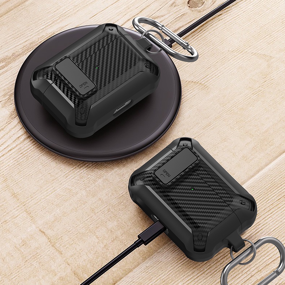 Vỏ Bảo Vệ Hộp Sạc Tai Nghe Airpods Pro 2 Airpods 3 Chống Sốc Có Móc Khóa