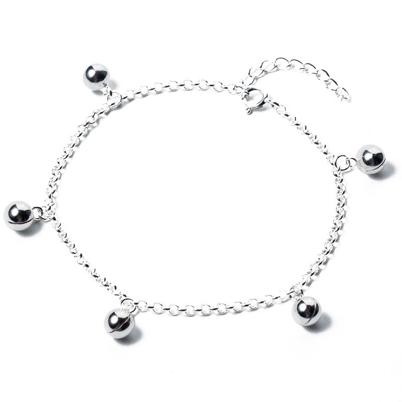 925 sterling silver plated bangle/bracelet with trendy pretty bells