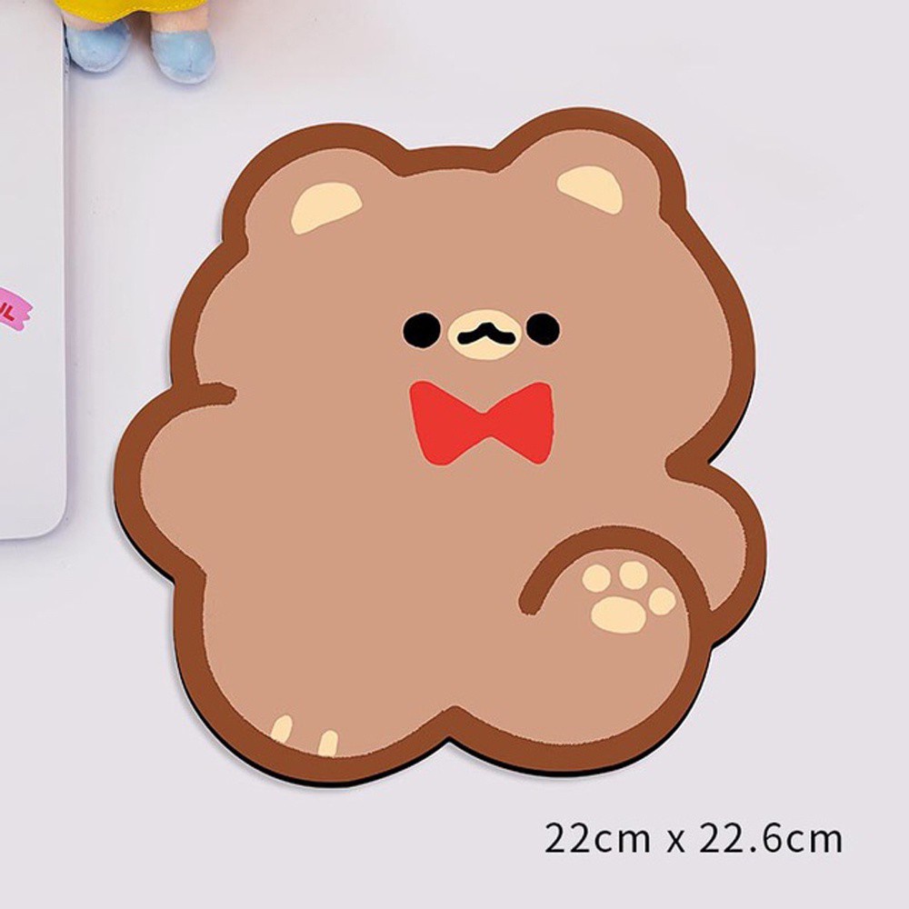 Tấm Lót Chuột Để Bàn Chống Thấm Nước Chống Trượt Hình Gấu Thỏ Dễ Thương Trang Trí Nhà Cửa / Văn Phòng