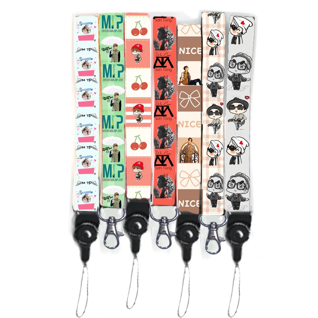 Dây strap sơn tùng STI30 mtp hoạt hình dây treo thẻ name tag ngắn cute dễ thương 15cm
