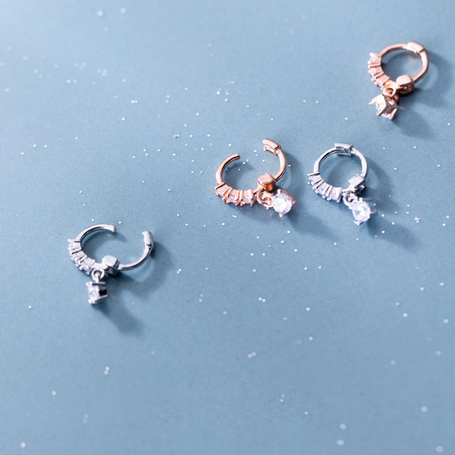 Bông Tai Nữ Cá Tính Bạc 925 Hình Tròn Sang Trọng Cho Nữ - Bảo Ngọc Jewelry B2441