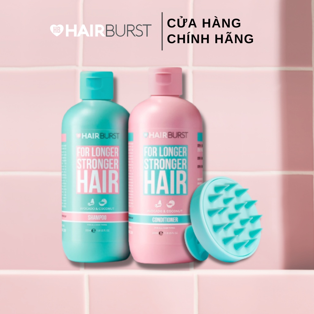 [Mã FMCGMALL -8% đơn 250K] Combo chăm sóc da đầu set gội xả 350ml/chai + lược gội đầu Hairburst