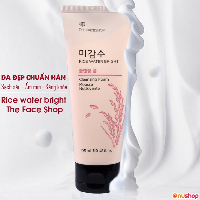 Sữa Rửa Mặt Gạo The Face Shop Hàn Quốc 150ml Rice Water Bright Cleansing Foam