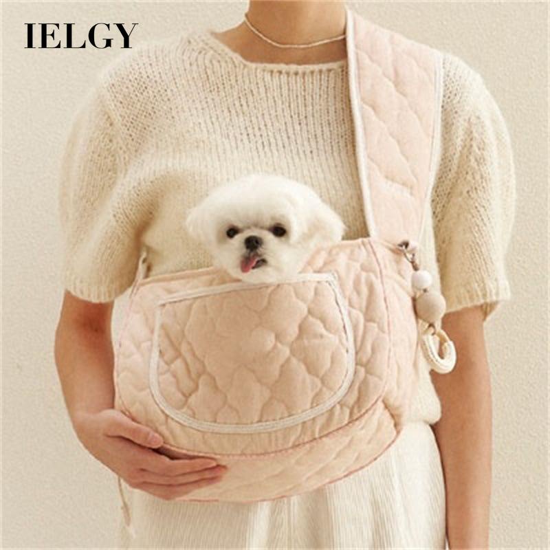 Túi đeo chéo mang theo thú cưng IELGY vải canvas sức chứa lớn phong cách Hàn Quốc thời trang cho nữ