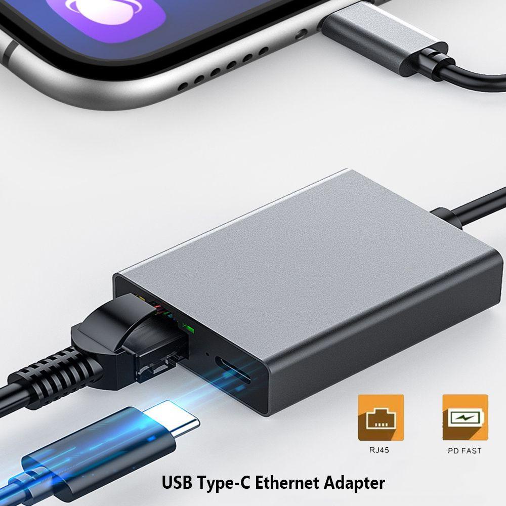 Bộ Chuyển Đổi Thẻ Mạng Gigabit Ethernet USB 3.1 Bằng Hợp Kim Nhôm Cho Điện Thoại