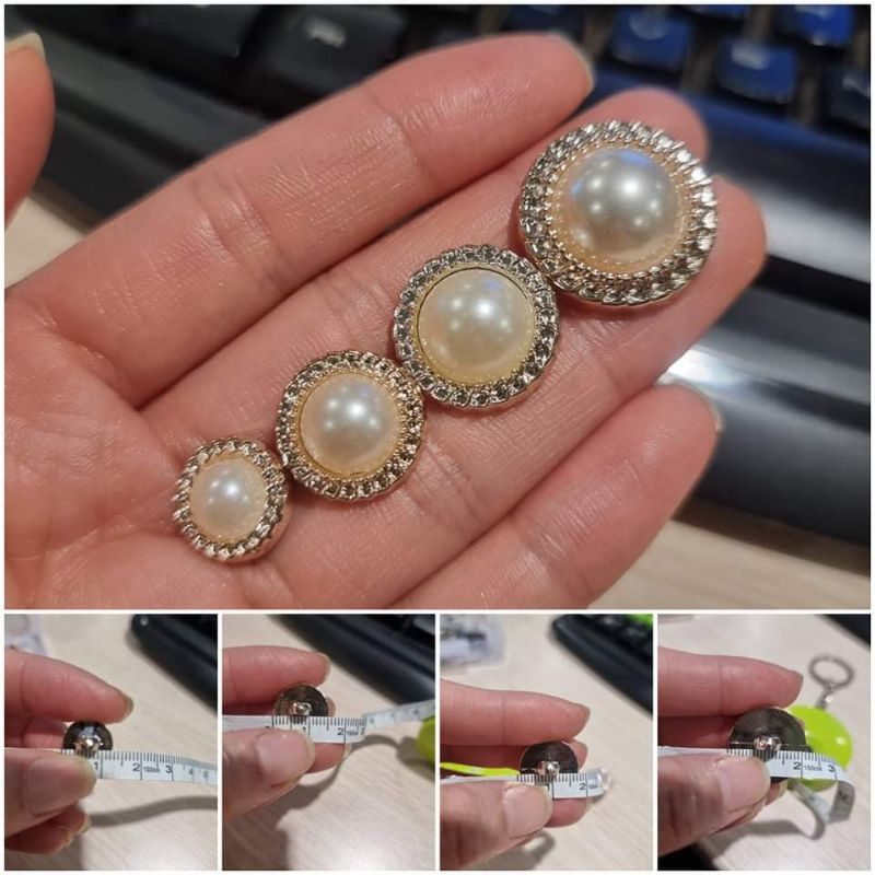 Cúc áo kiểu viền vàng mã LHCA 0001  gói 10 cúc