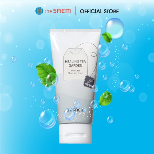 Sữa Rửa Mặt Sáng Da, Dưỡng Ẩm The Saem Healing Tea Garden White Tea Cleansing Foam (150ml)