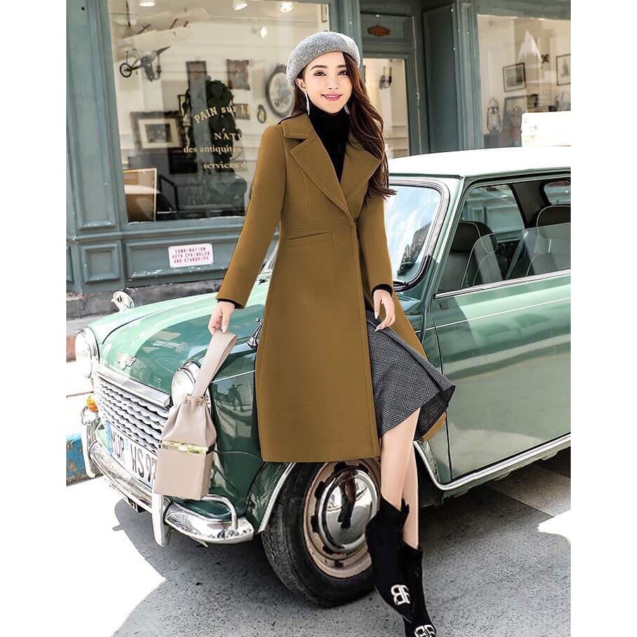 ÁO KHOÁC DẠ CỔ VEST DÁNG DÀI SANG TRỌNG ĐF450396(hàng nhập) | BigBuy360 - bigbuy360.vn