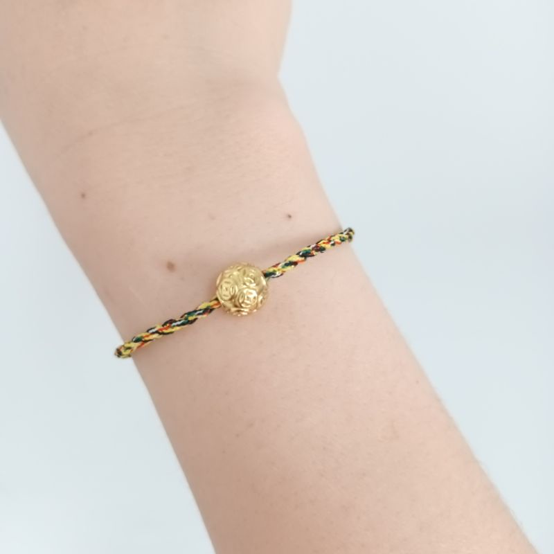 Vòng dây ngũ sắc mix bi biểu tượng kim tiền may mắn bình an